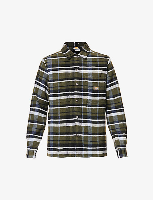 DICKIES: Coaling check-print relaxed-fit woven shirt