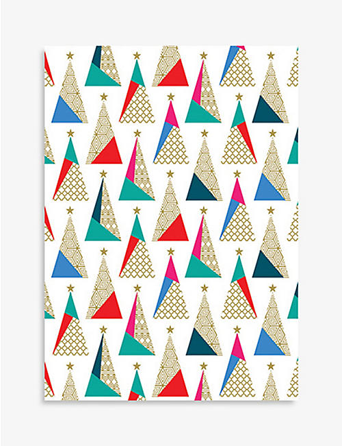 CHRISTMAS: Tree-print wrapping paper 3m