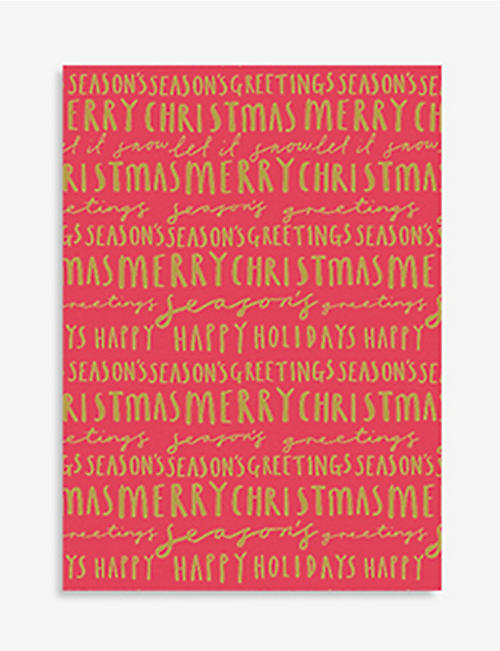 WRAP: Come Gather Christmas-text wrapping paper