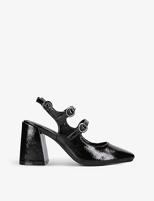 KG KURT GEIGER: Amelia faux patent-leather Mary Jane heels
