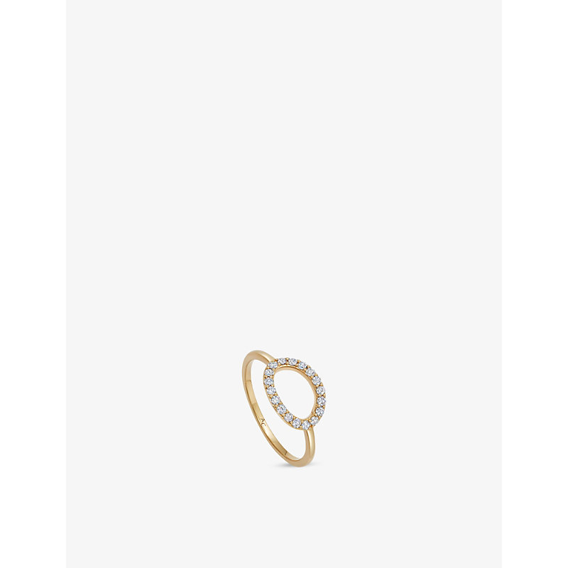 ASTLEY CLARKE ASTLEY CLARKE WOMEN'S 14CT YELLOW GOLD HALO 14CT RECYCLED YELLOW-GOLD AND 0.24CT BRILLIANT-CUT DIAMO