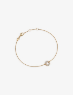 ASTLEY CLARKE: Asteri Loop 14ct recycled yellow gold and 0.111ct brilliant-cut diamond bracelet