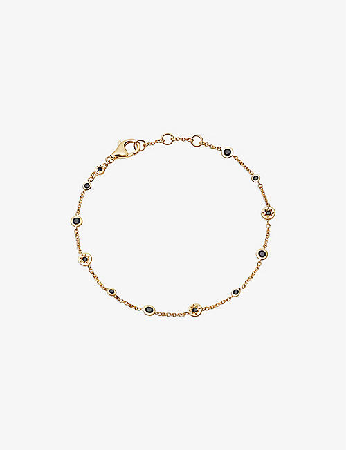ASTLEY CLARKE: Polaris North Star 18ct yellow gold-plated vermeil sterling-silver and black spinel bracelet