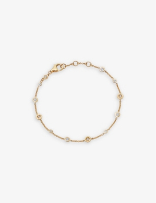 Astley Clarke Polaris North Star 18ct Yellow Gold-plated Vermeil Sterling-silver And White Sapphire Bracelet In Yellow Gold Vermeil