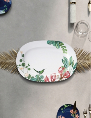VILLEROY & BOCH: Avarua floral porcelain oval platter 41cm