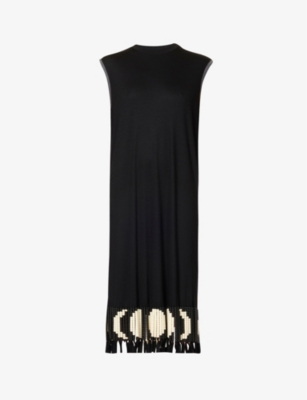 NICOMEDE: Beaded-hem relaxed-fit wool-knit top