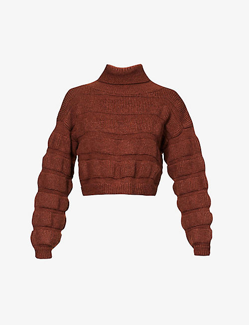 SAINT LAURENT: Turtleneck relaxed-fit wool-blend knitted jumper