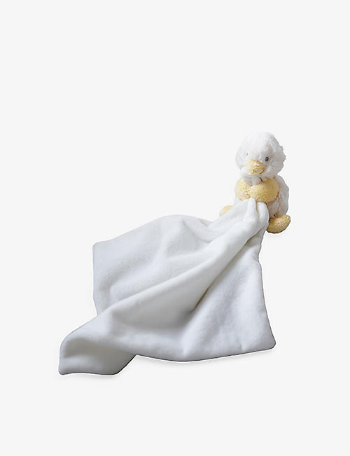 THE LITTLE WHITE COMPANY: Chick plush recycled-polyester comfort blanket 25cm