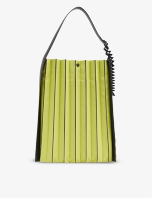 Pleats Please Issey Miyake Accordion Pleats Bag Bag in Neon Yellow