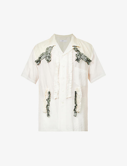 TOGA VIRILIS: Cupra short-sleeved relaxed-fit woven shirt