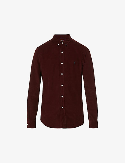 POLO RALPH LAUREN: Brand-embroidered regular-fit cotton-corduroy shirt