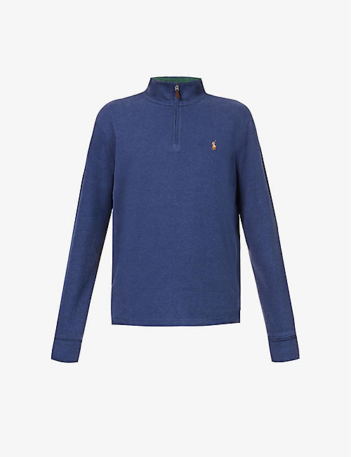 POLO RALPH LAUREN: Estate brand-embroidered cotton-jersey sweatshirt