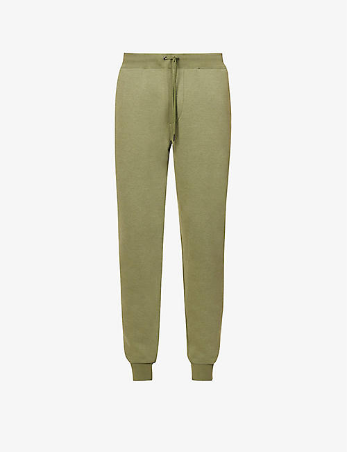 POLO RALPH LAUREN: Double knit tapered-leg recycled-polyester and cotton-blend jogging bottoms