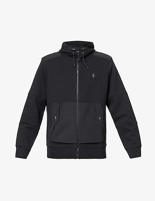 POLO RALPH LAUREN: Logo-embroidered regular-fit cotton and recycled-polyester-blend hoody