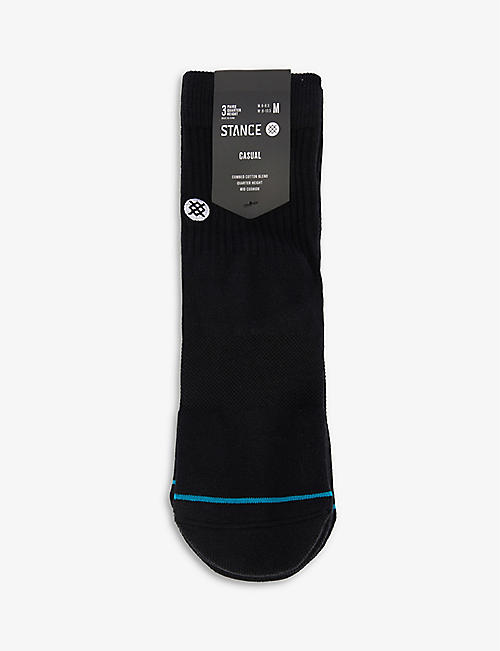 STANCE: Pack of three Icon stretch-cotton blend socks