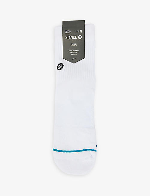 STANCE: Pack of three logo-embroidered cotton-blend socks