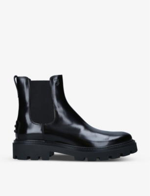 TODS T SPORT: Pisante leather Chelsea boots