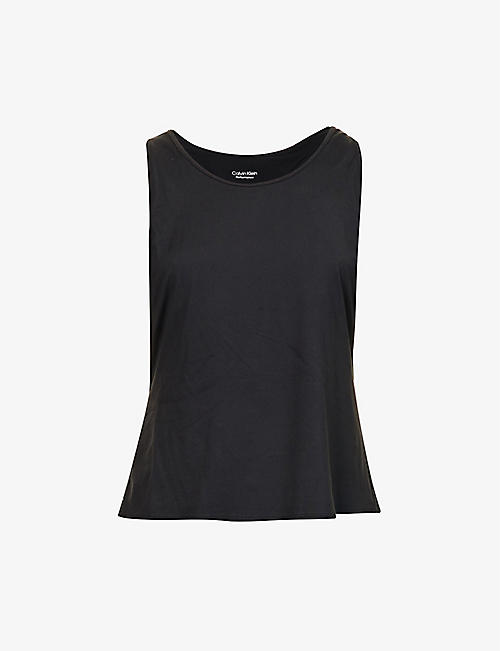 CALVIN KLEIN: Performance branded recycled polyester-blend top