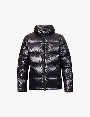POLO RALPH LAUREN: Shell-down hooded glossy jacket