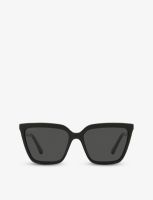 BVLGARI: BV8255B cat-eye crystal-embellished acetate sunglasses