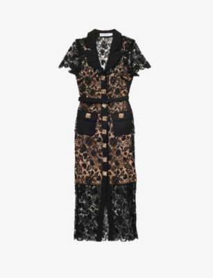 self portrait magnolia lace dress self-portrait Magnolia Lace Mini Dress in White