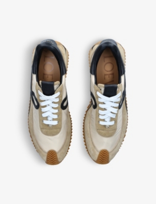 LOEWE Flow Runner monogram leather and shell trainers