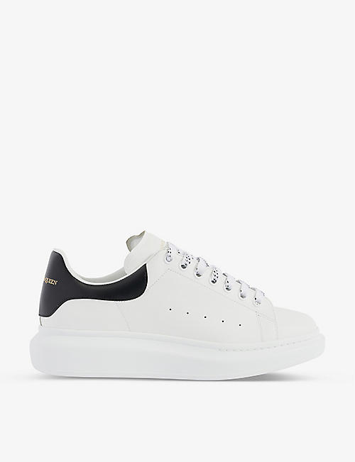 ALEXANDER MCQUEEN: Oversized-sole leather low-top trainers