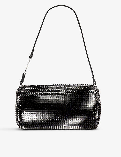 JUICY COUTURE: Crystal-embellished woven shoulder bag