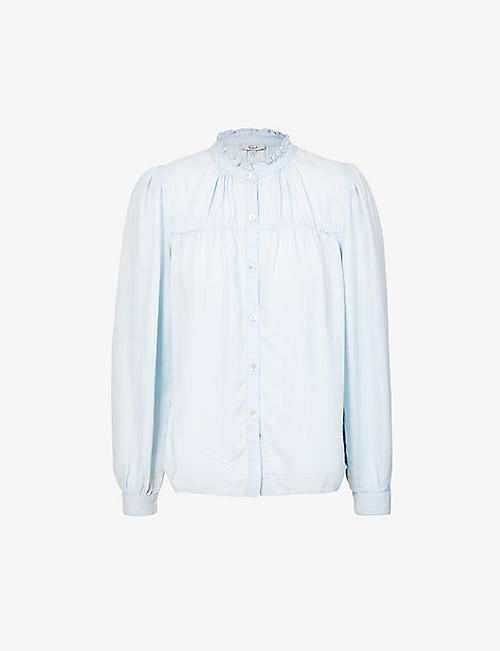 RAILS: Camille frill-trim woven top