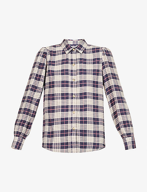 RAILS: Angelica checked rayon and cotton-blend shirt