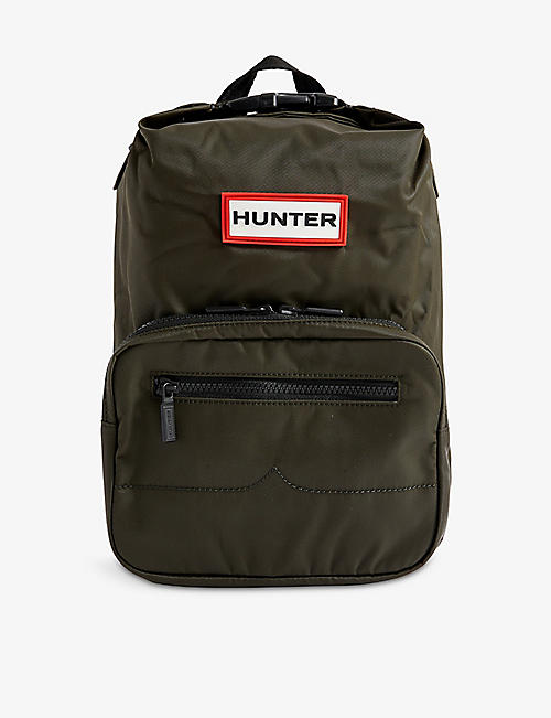 HUNTER: Pioneer top-clip logo-brand woven backpack