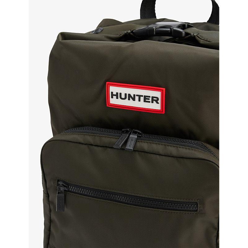 Shop Hunter Pioneer Recycled Polyester Backpack In Dark Olive