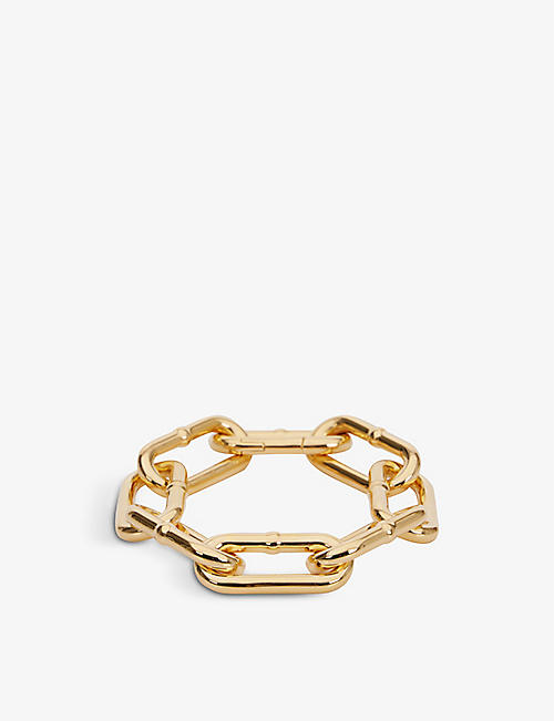 BOTTEGA VENETA: Chunky gold-tone sterling-silver chain bracelet