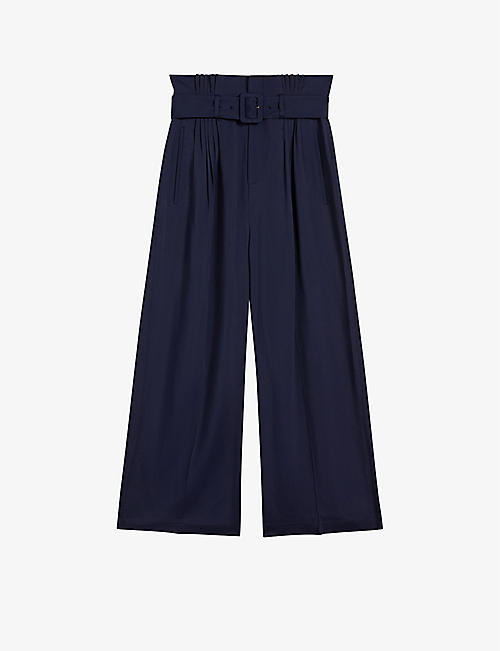 TED BAKER: Kendyl wide-leg high-rise woven trousers