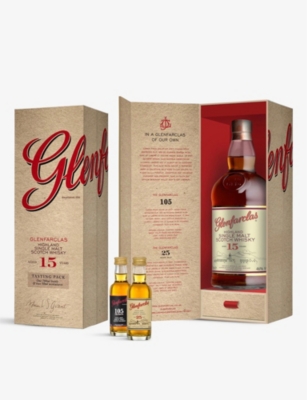 GLENFARCLAS: 15 year old single malt Scotch whisky gift pack 700ml