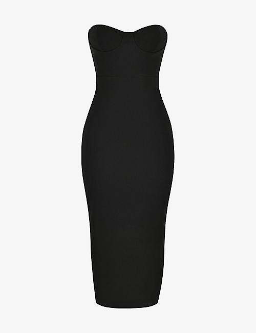 HOUSE OF CB: Lucia strapless bodice stretch-woven maxi dress