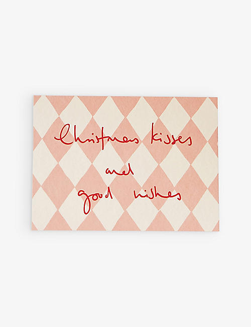 CHRISTMAS: Diamond Christmas Kisses Christmas card 11cm x 15cm