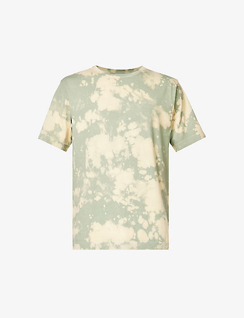 DRIES VAN NOTEN: Bleached graphic-print cotton T-shirt