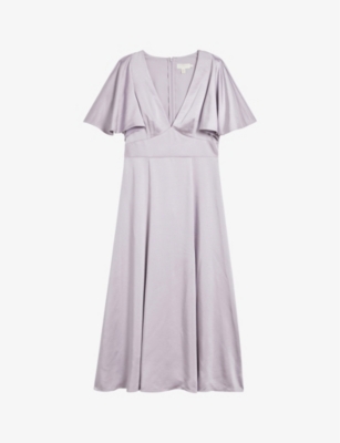 Ted Baker Immie Midi Capelet Dress In Lilac