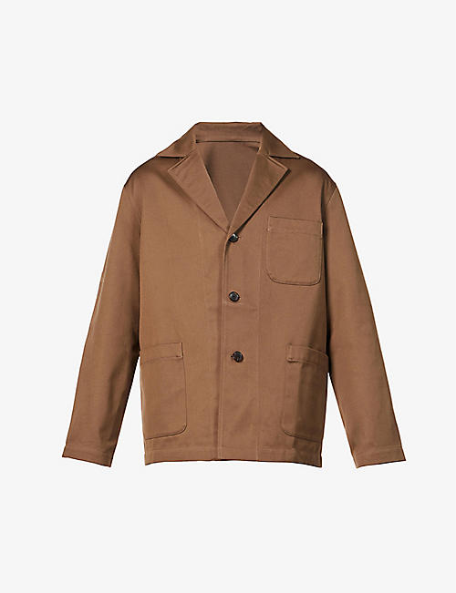 IVAN CLOTHING: Single-breasted boxy-fit organic-cotton jacket