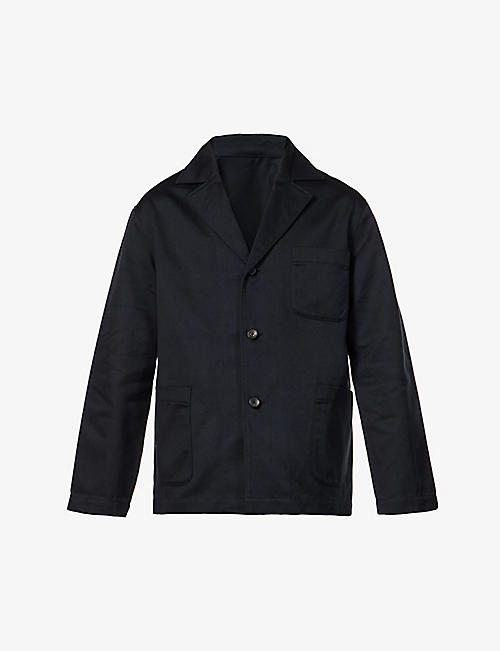 IVAN CLOTHING: Single-breasted boxy-fit organic-cotton jacket