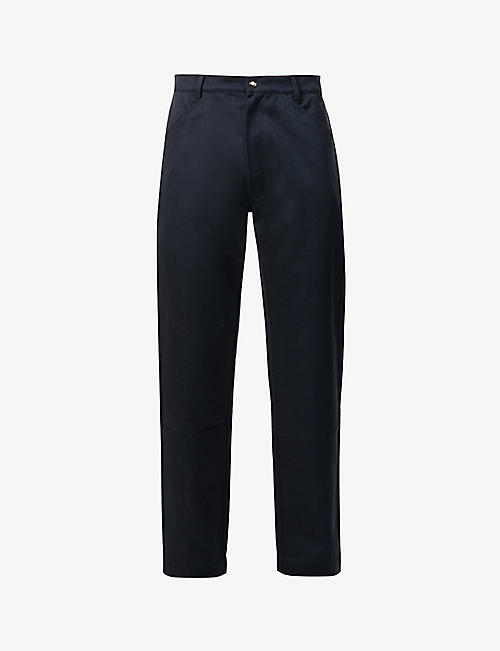 IVAN CLOTHING: Set regular-fit straight leg recycled-cotton trousers