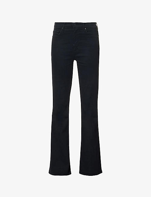 MOTHER: The Weekender flared-leg high-rise stretch-denim jeans