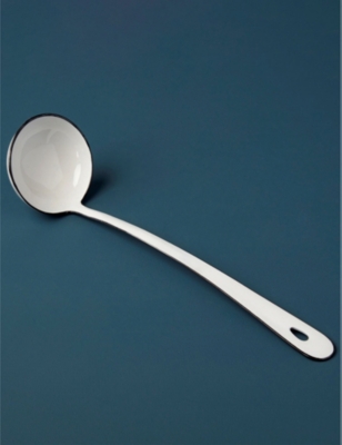 Enamel-coated iron ladle 30.5cm