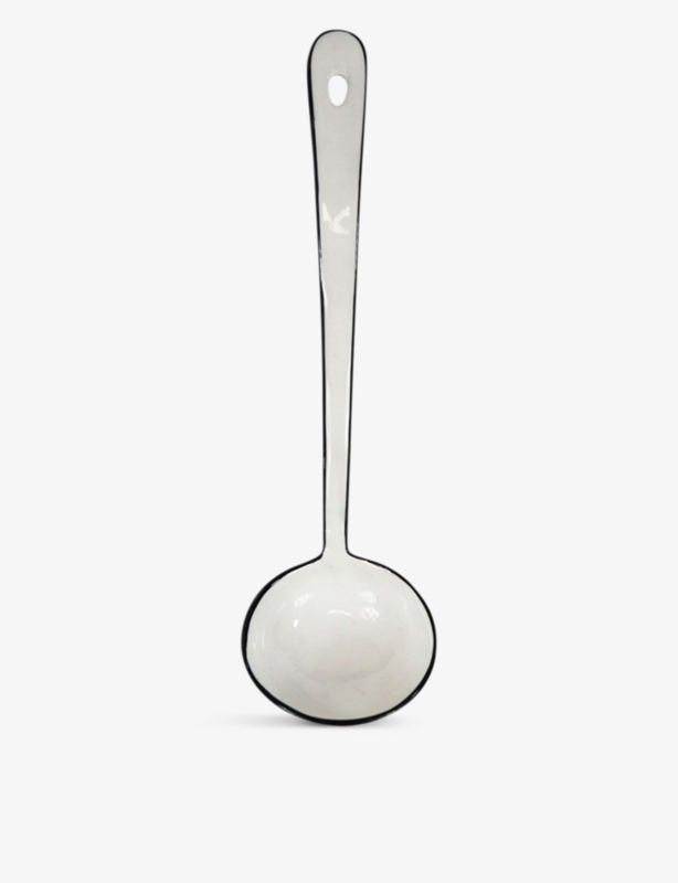 Enamel-coated iron ladle 30.5cm