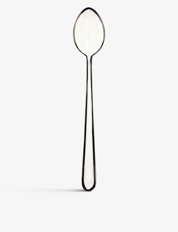Enamel-coated iron slotted spoon 33cm