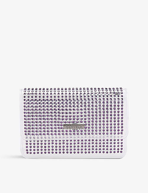 CARVELA: Shimmer crystal-embellished clutch bag