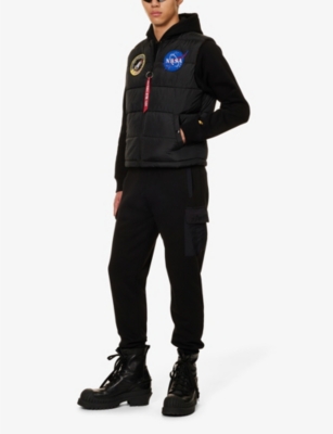 ALPHA INDUSTRIES QUILTED BOXY-FIT APPLIQUÉ PANEL SHELL GILET