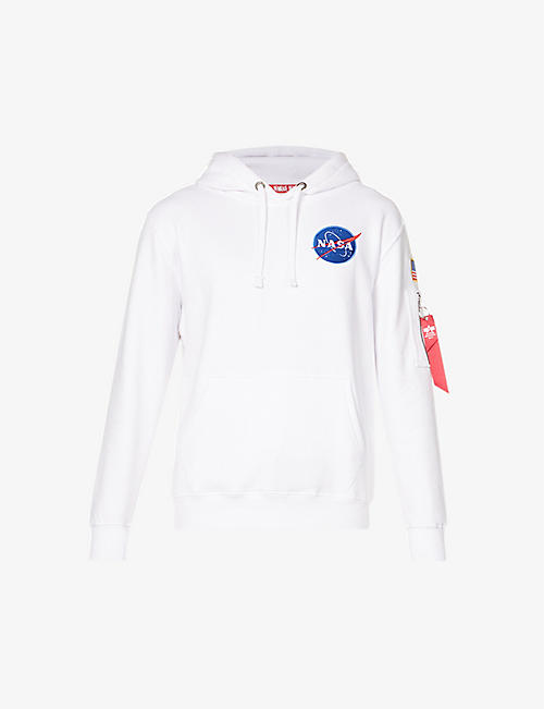 ALPHA INDUSTRIES: Space Shuttle graphic-print regular-fit cotton-blend hoody