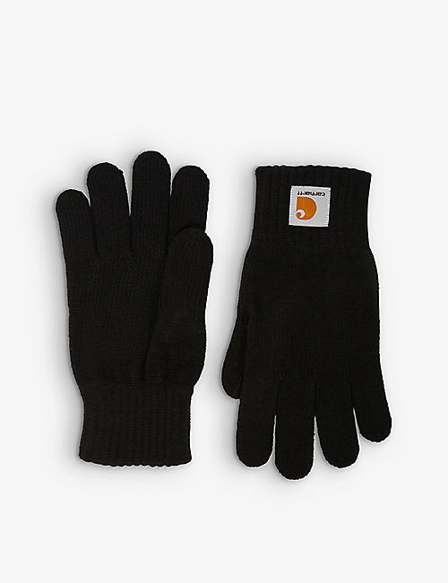 CARHARTT WIP: Watch brand-patch knitted gloves